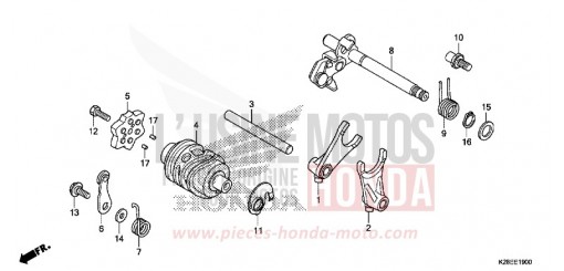 BARILLET DE SELECTION CRF125FP de 2024